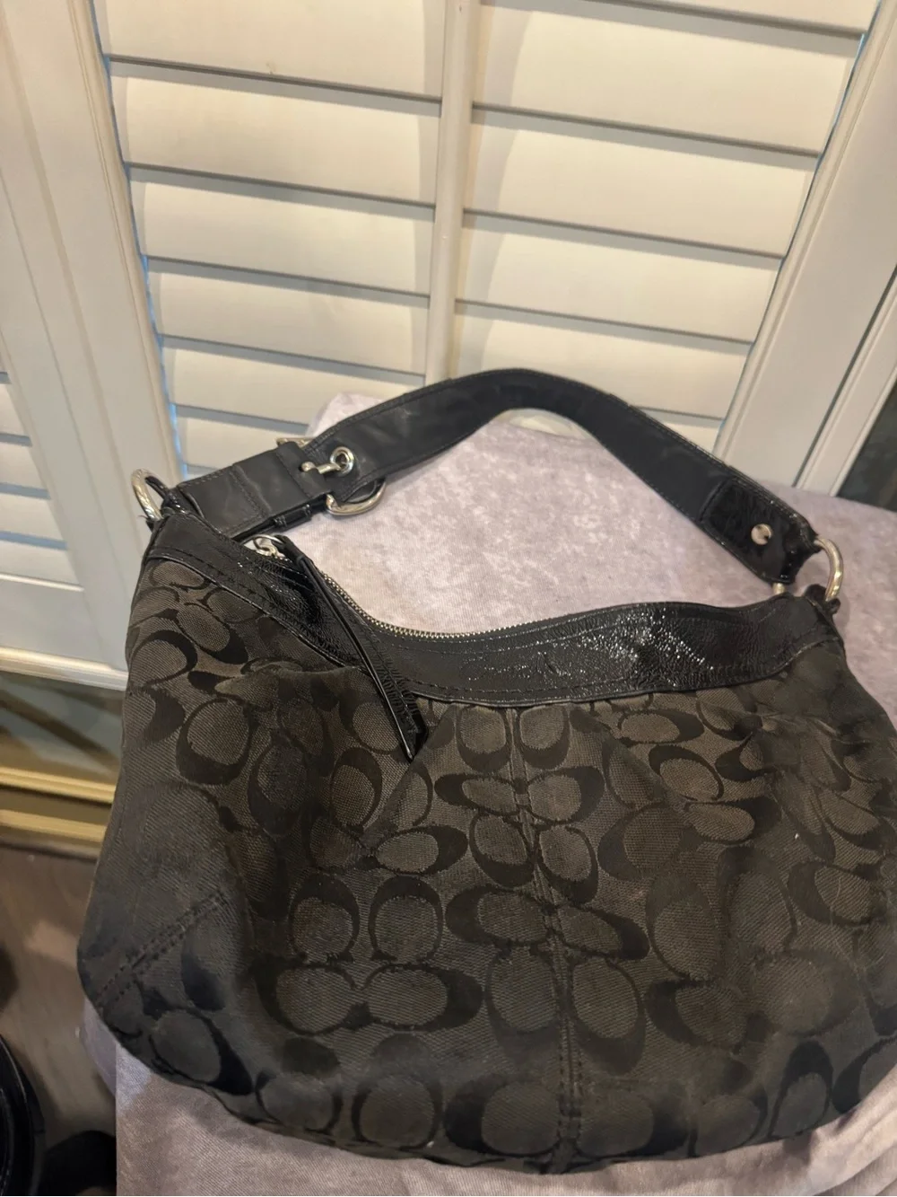 Coach Soho‎ Pleated Signature Black Pleated Hobo 13740-Y2K